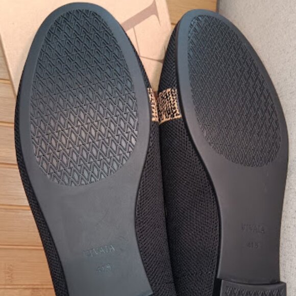 VIVAIA Size 10 EU 41.5 Audrey Black Cheetah Embroidered Round Toe Flats Loafers - Picture 10 of 11